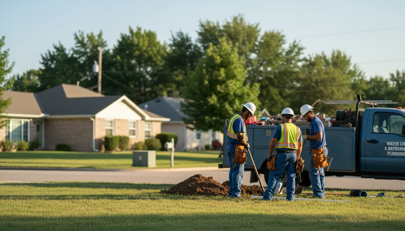 Residential water line and bathroom plumbing service in Peck, KS